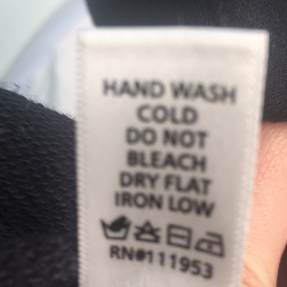 Soft cozy like new lace up black sweatshirt with hood - Picture 6 of 7